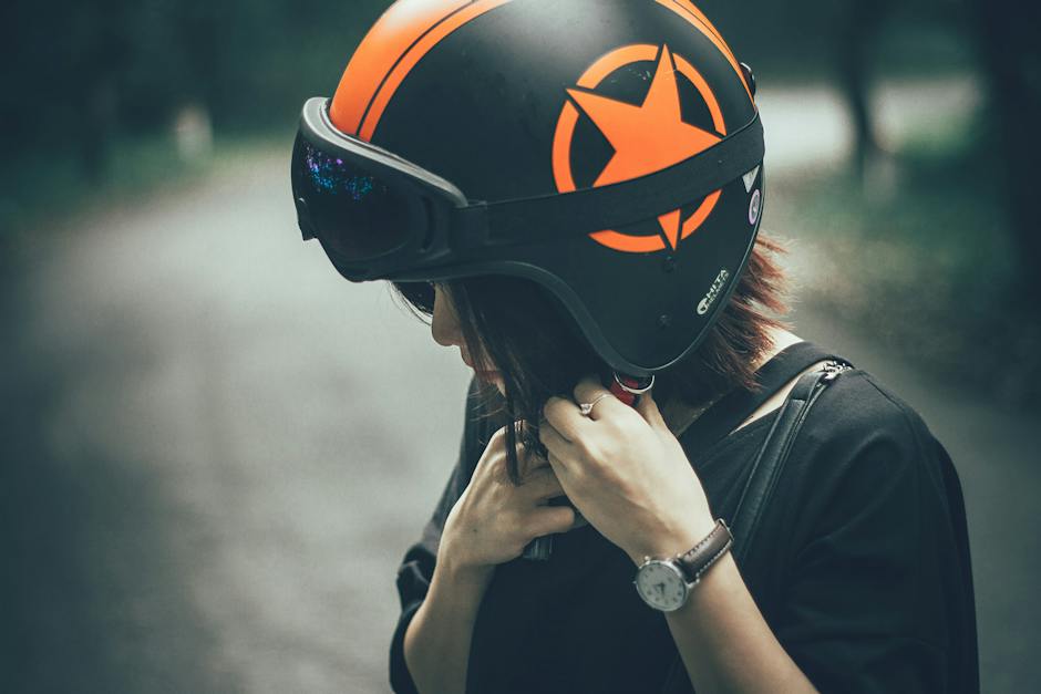 Helmet image side view with visor and sleek design