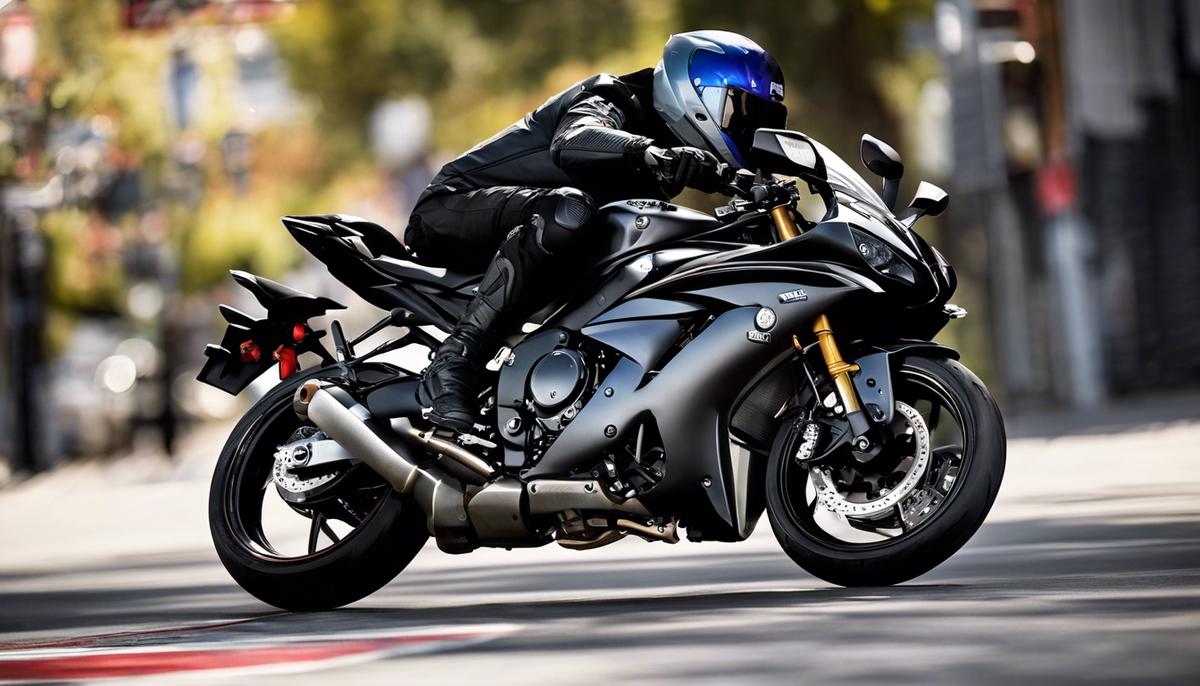 An image of a Yamaha R6, with the additional costs of ownership listed in bullet points next to it